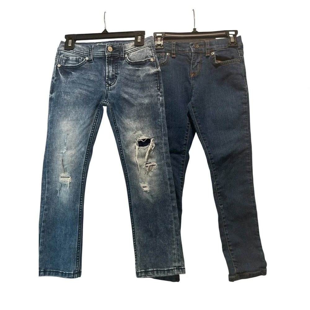 Lot Of Jeans Size 6 Children's Place And Wonder Nation‎ distressed Girls Denim